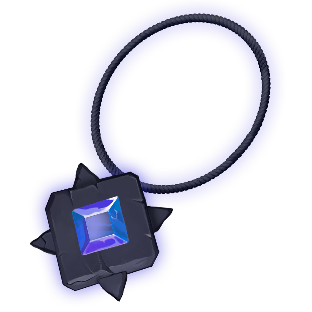 Dark Blue Spiked Amulet
