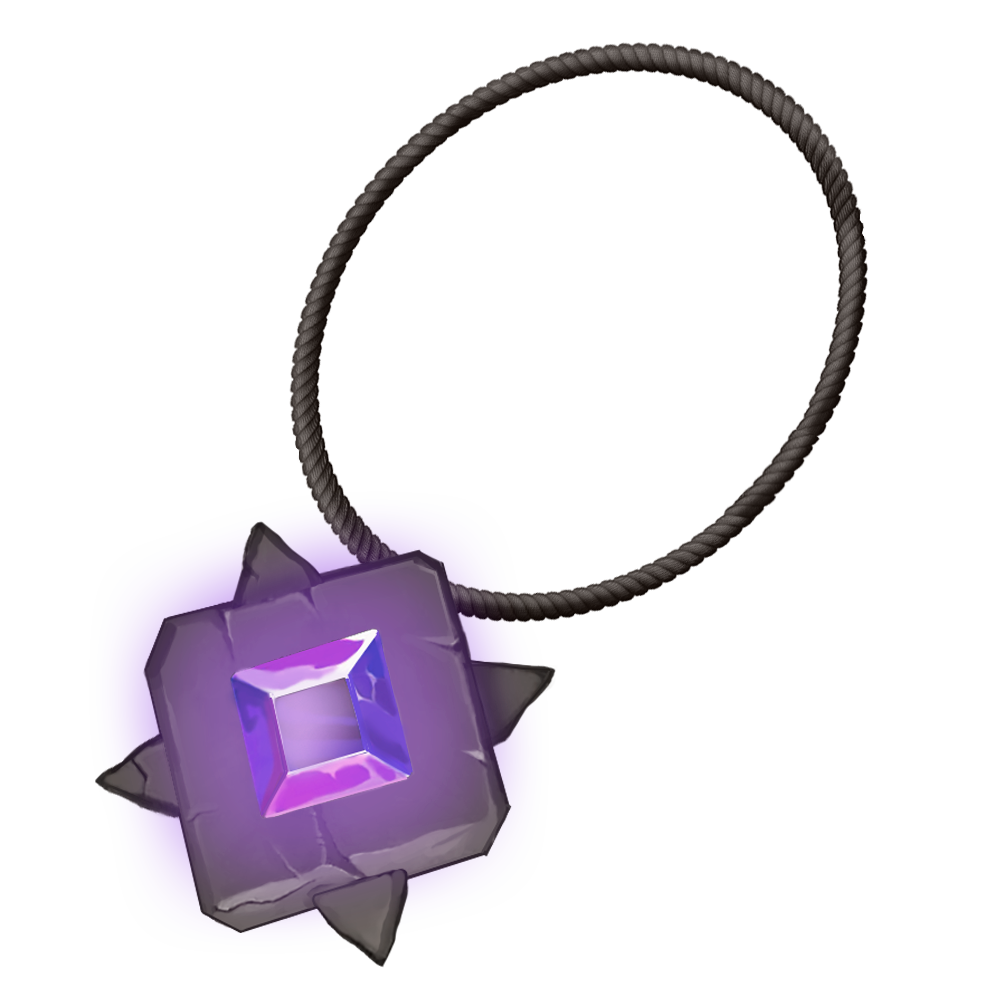 Glowing Purple Gem Amulet